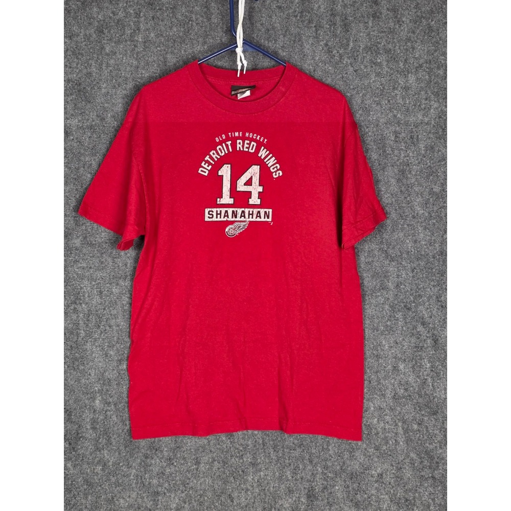 Vintage‎ Detroit Red Wings Shanahan 14 Hockey T-Shirt Old Time Sports Large NHL
